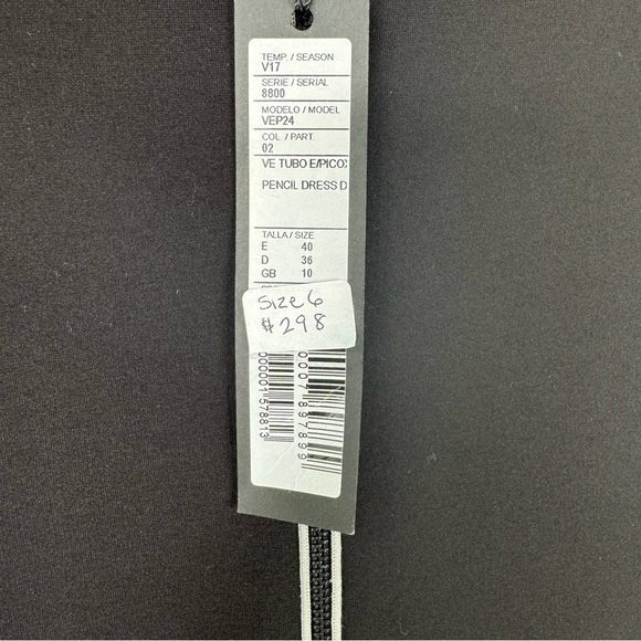 Isabel De Pedro Black White Stitch Dress NWT Size 6 - Picture 6 of 15